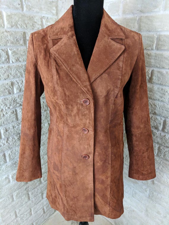 70's Suede Wide Lapel Coat