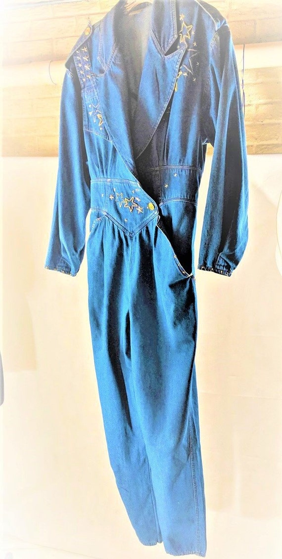 denim romper suit