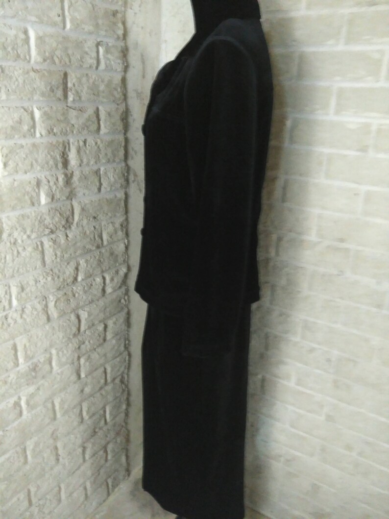 Black Velvet Suit Women's Black Velvet Velvet Suit Etsy