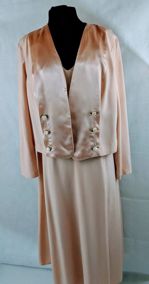 Vintage Occasion Bolero Jacket Dress 1980 VTG