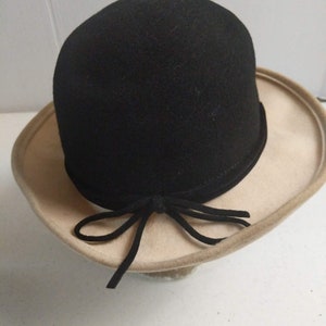 1940s Hat Women Vintage Hat Felt Hat Felt Bucket Hat Vintage Wool Hat image 7