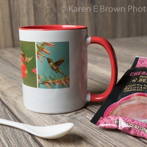 Hummingbird Mug, Hummingbird Coffee Mug, Hummingbird Coffee Cup, Hot Cocoa Mug, Bird Mug, Hummingbird Gift, Free Gourmet Cocoa