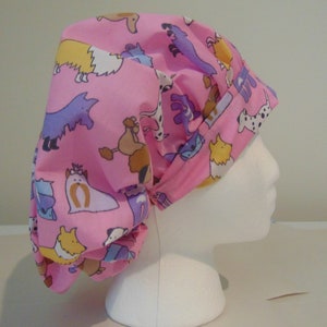 Dog Puppy Bouffant style scrub hat
