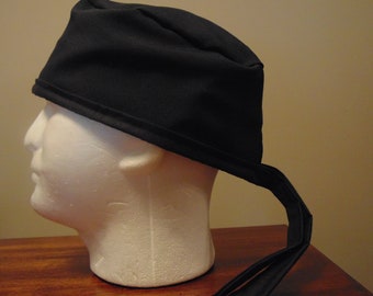 Black Skull style scrub hat