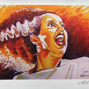 BRIDE OF FRANKENSTEIN Art Print Signed Full Color 11x8.5 Universal Monsters