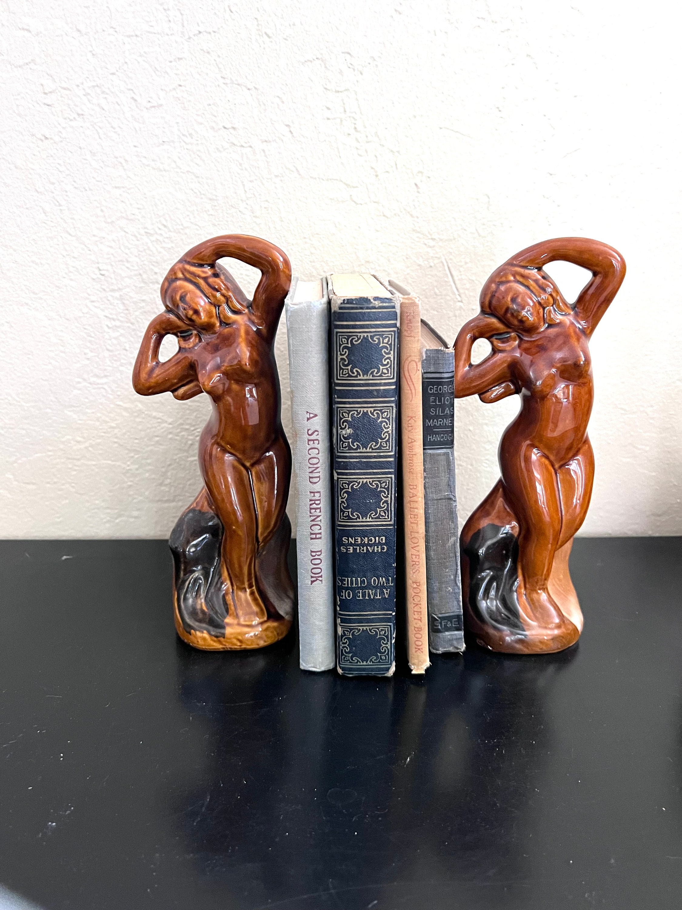 Vintage Ceramic Lady Statue Set of 2 Nude Etsy