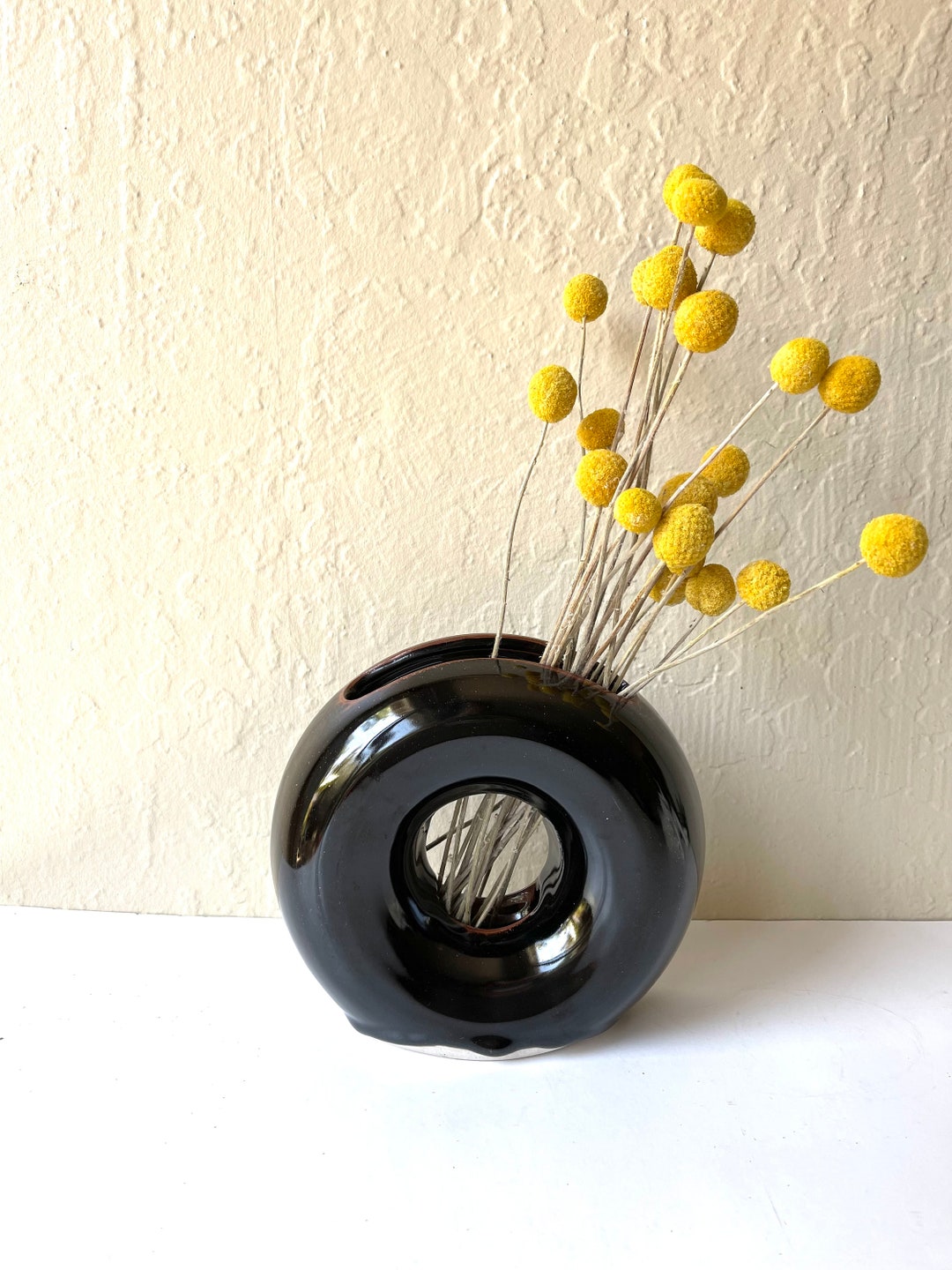 Vintage Circle Ceramic Vase Etsy