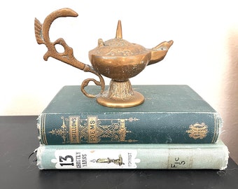 Vintage brass aladdin lamp  incense burner