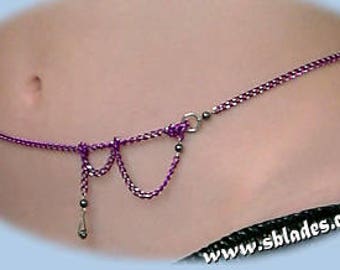 Crystal belly chain, Waist chain bellychain Jewelry, Chains w/Austrian crystals + semi-precious stones, Colorful body belly ring chain