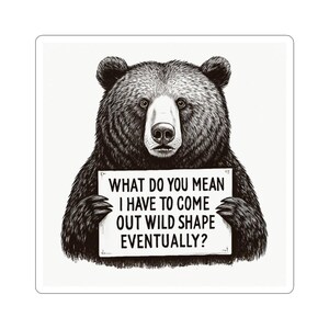 Whimsical Bear Kiss-Cut Stickers | Cute Animal Decals for Laptops, Water Bottles, Journals, Gifts & Home Decor