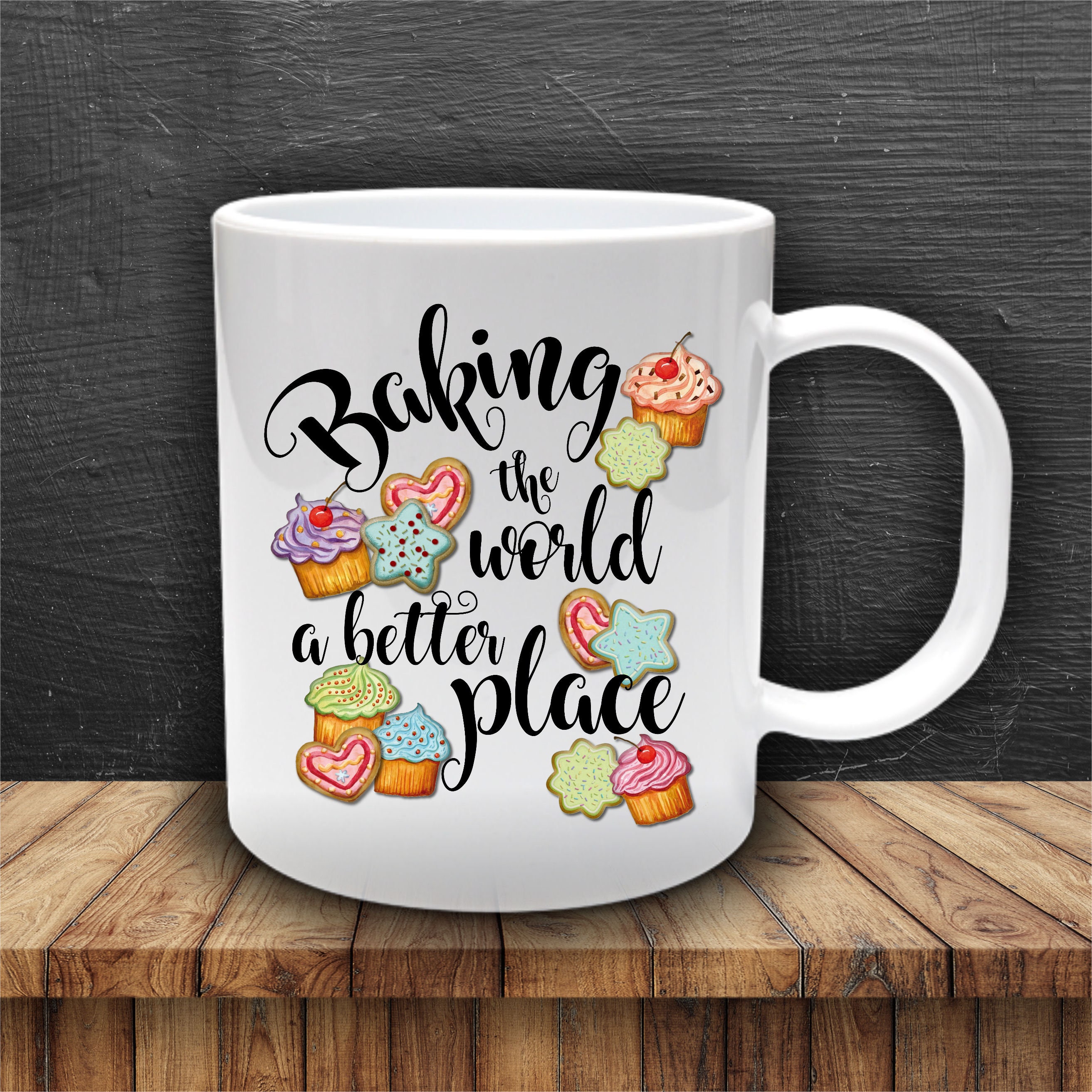 Bake the World a Better Place PNG Download, Cute Cake Design, Baking Design,  Strawberry Cake, Clipart 