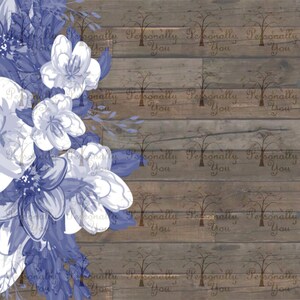 Floral with wood digital background bundle