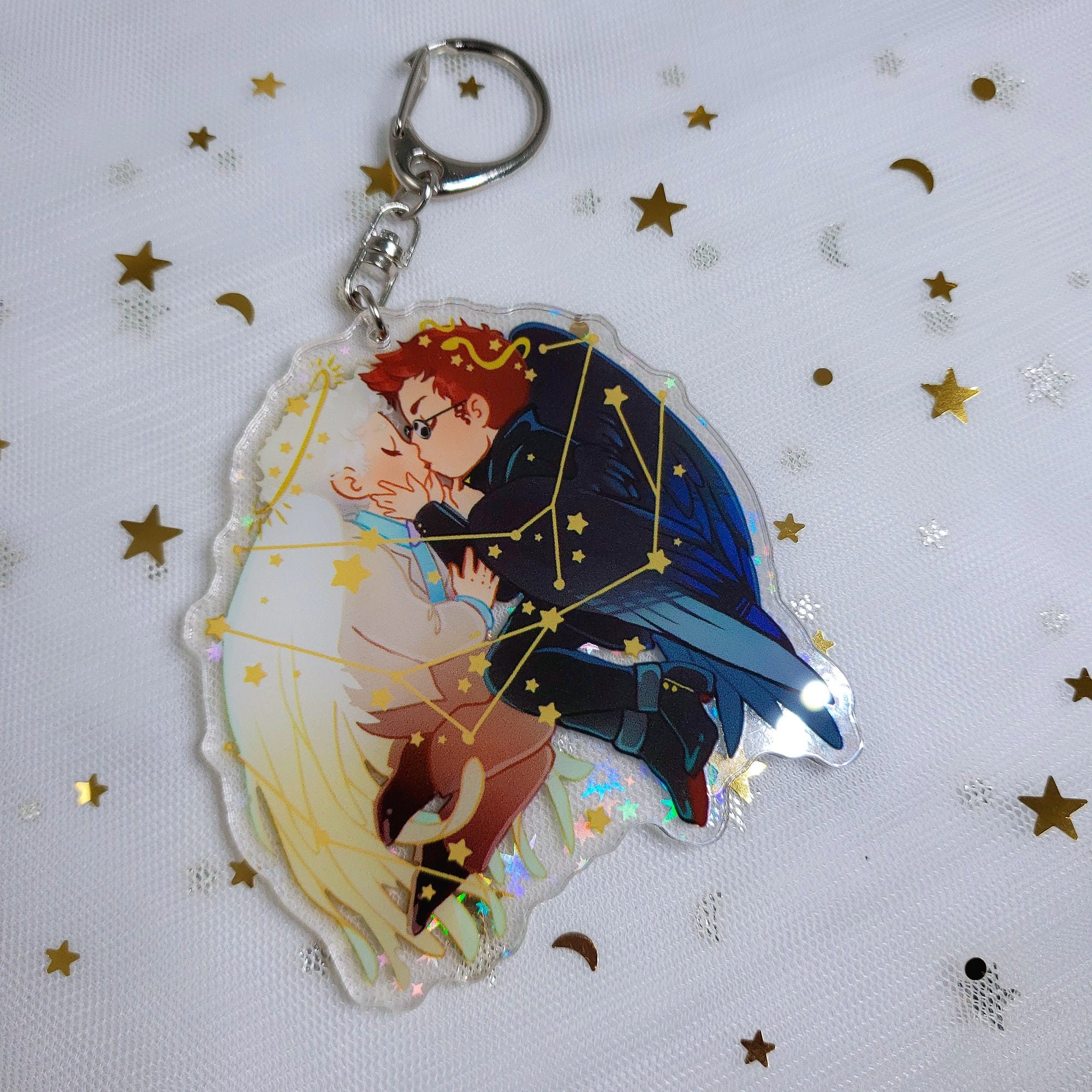Good Omens Charm Holo | Etsy