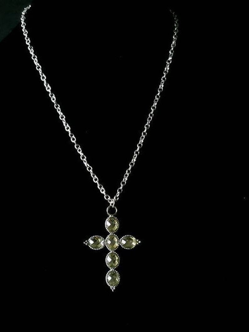Silver cross necklace