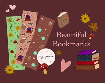 Beautiful Bookmarks (3 Designs) - Enchanted Autumn Forest Reading Theme; Printable PDF