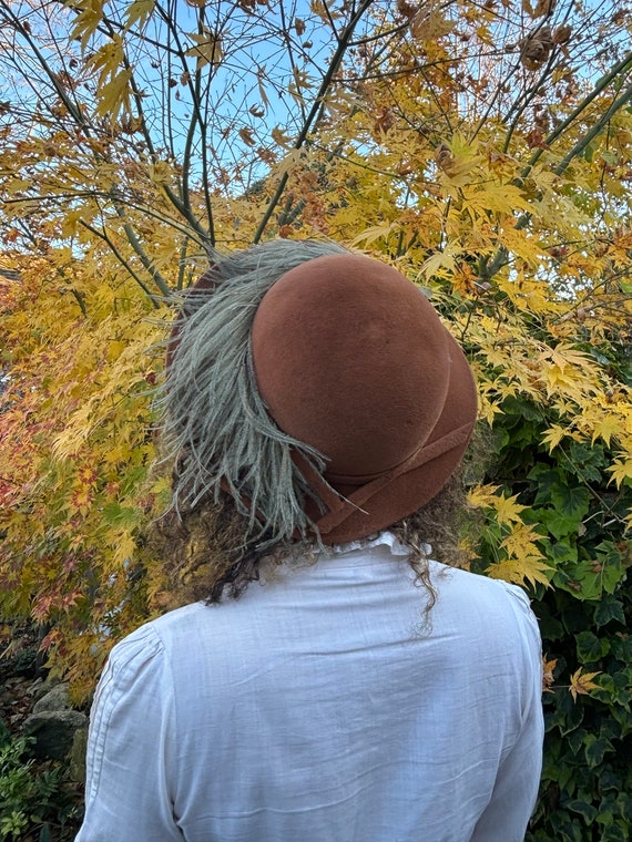 Vintage Kangol Felt Ostrich Feather Hat - Made in England - Etsy display picture 3