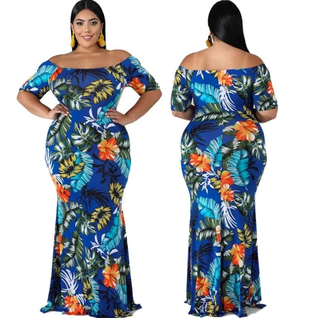 plus size hawaiian dress