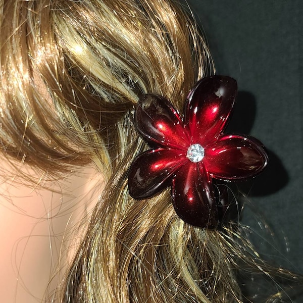 Plumeria Flower Hair Claw Clip