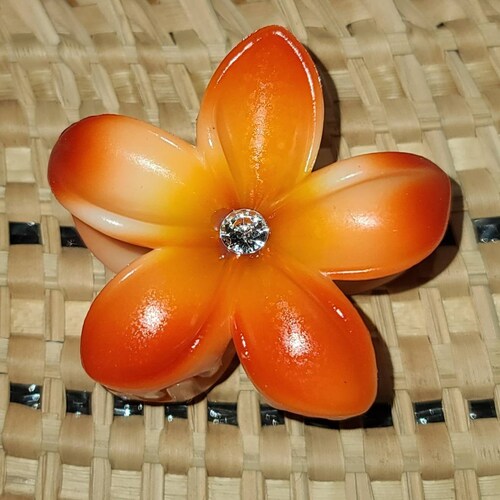 Hawaiian Plumeria Foam Flower Hair Claw 27 Colors Available Etsy