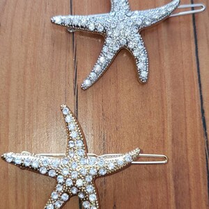 Rhinestone Starfish Hair Clip - Etsy display picture 1