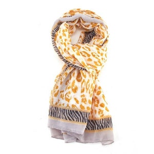 Stunning African Tribal Leopard Theme Scarf Wrap Shawl in 2 Gorgeous colours
