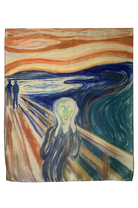 The Scream By Edvard Munch, Expressionist Painting Reproduction, Sunset...