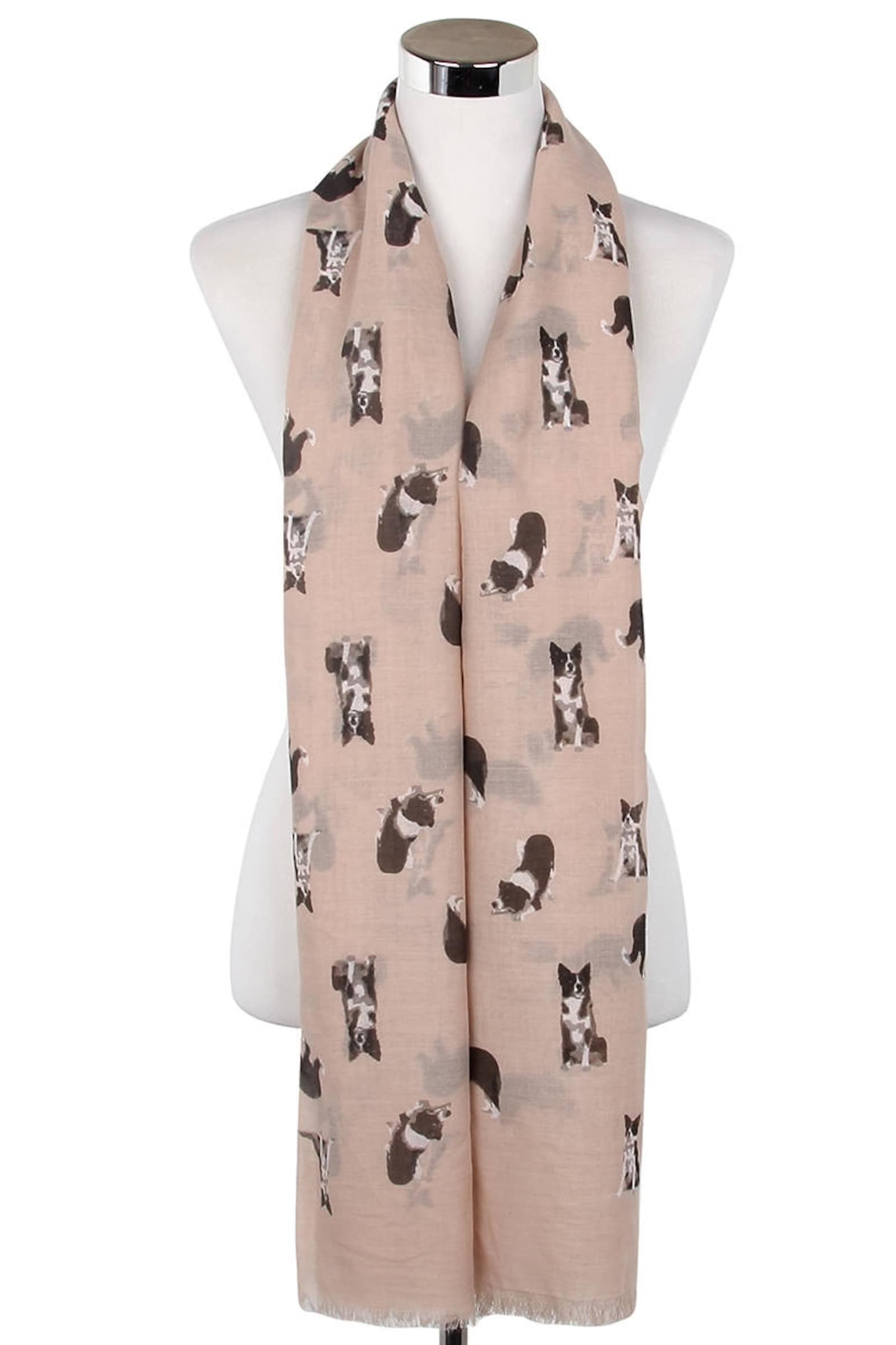 Border Collie Sheep Dog Large Wrap Scarf in 8 colours Cotton | Etsy