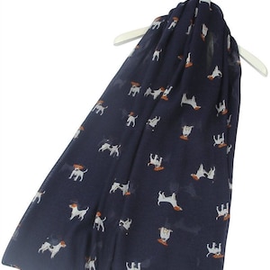 Jack Russell Terrier Scarf: Soft Cotton Blend Wrap