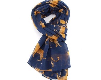 Majestic Cheetah Leopard  Big Cat Print Scarf Wrap 3 Colours