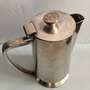 Vintage Hotel Silverware Coffeepot, Hilton Hotel, Nakazato, Japan, Vintage Lidded Pot, Vintage Silver plate, Hotel Silver, Heavy Coffee Pot