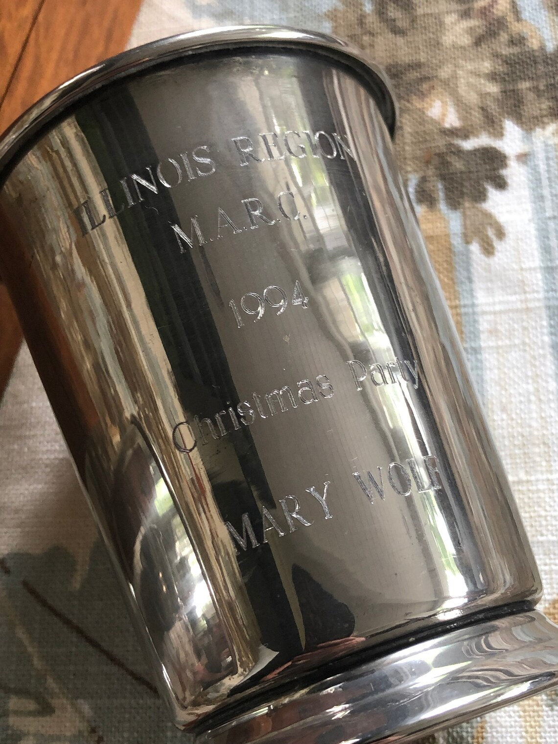 engraved mint julep cups