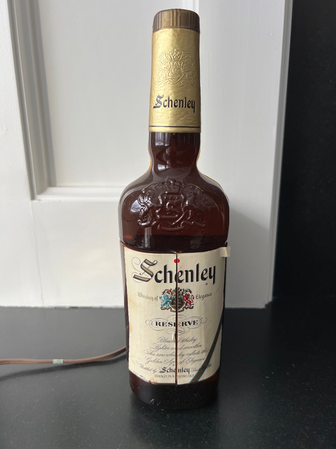 Schenley リザーブ アメリカンウイスキー 小瓶　アンティーク Rare Vintage Schenley Whiskey Advertising Display Bottle With