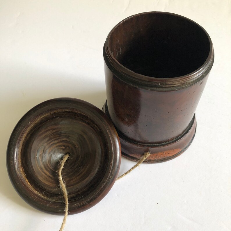 Antique English Treen String Holder Box 19th Century English Etsy