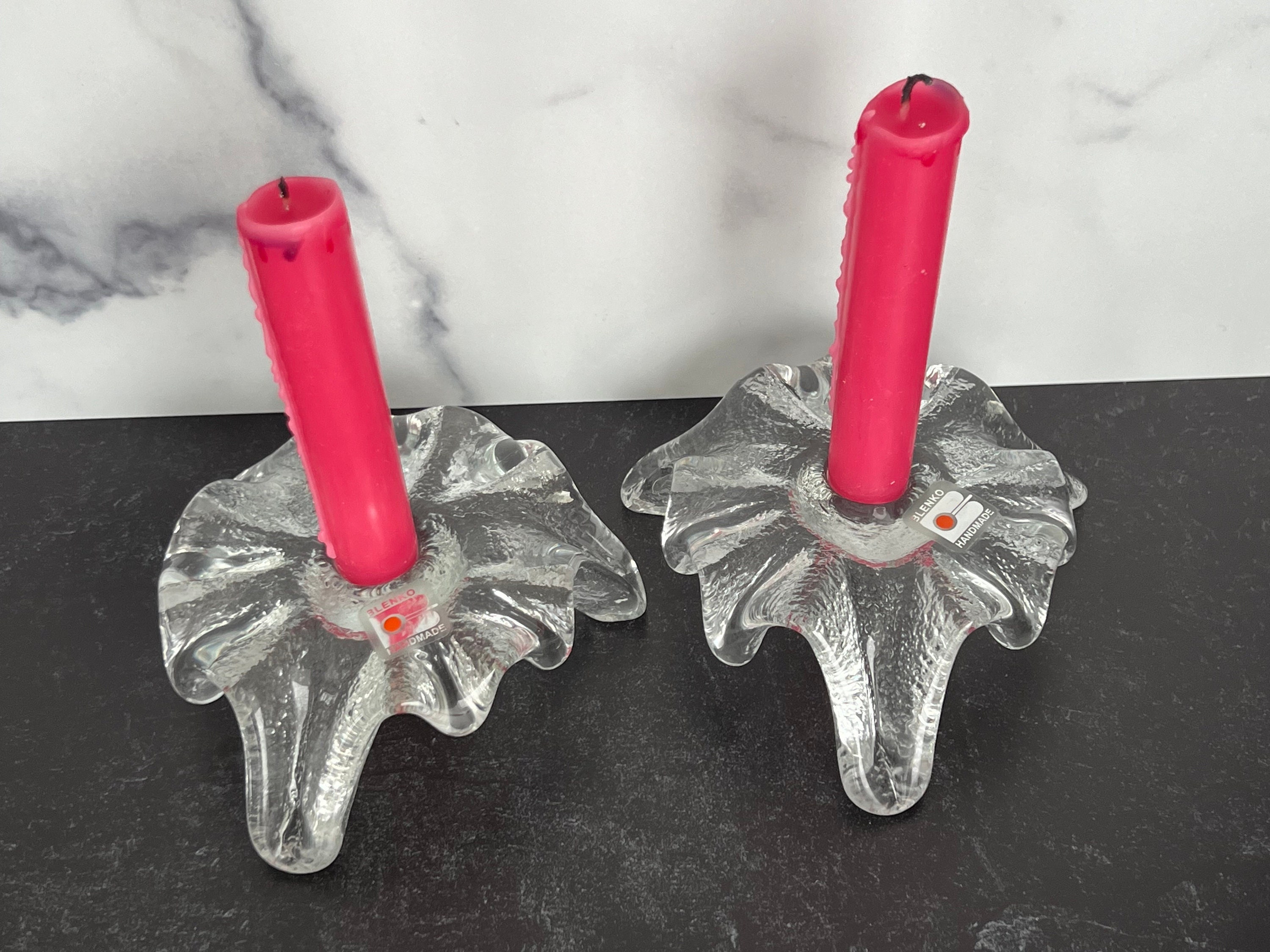 Blenko Glass Candle - Etsy Blenko Glass Candle - Etsy
