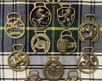 Vintage British Pony Brasses. Equestrian Decor. Sold individually.