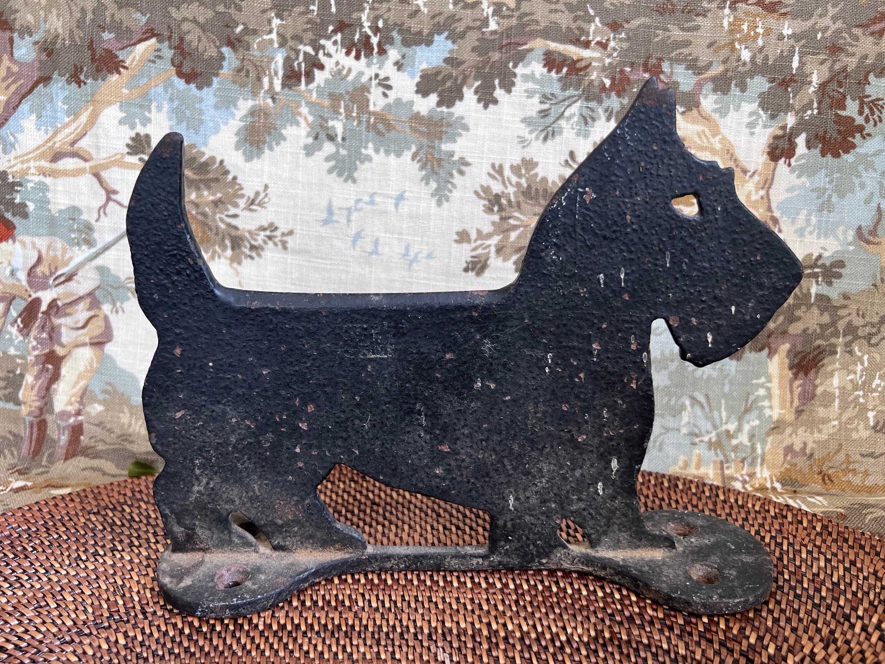 Antique Cast Iron Scottie Dog Boot Scraper Heavy Solid Cast Etsy