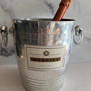Vintage Mercier Champagne Bucket: French Aluminum Barware