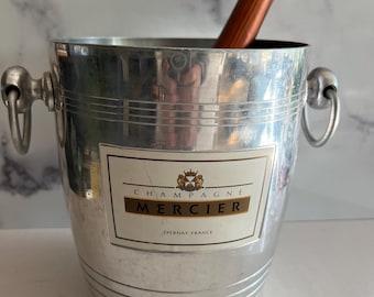 Vintage Mercier Champagne Bucket, Ice Bucket, Aluminum Ice Bucket, Barware, Vintage Champagne, Liquor, Bar, New Years, Celebrations
