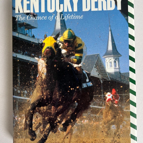 Vintage Hardcover Kentucky Derby, First Printing, Horse Racing, Derby Party, 1980s, Jockey, Equestrian Decor, Equine, Horse Lover Gift