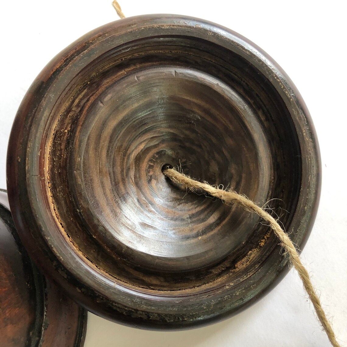 Antique English Treen String Holder Box 19th Century English Etsy