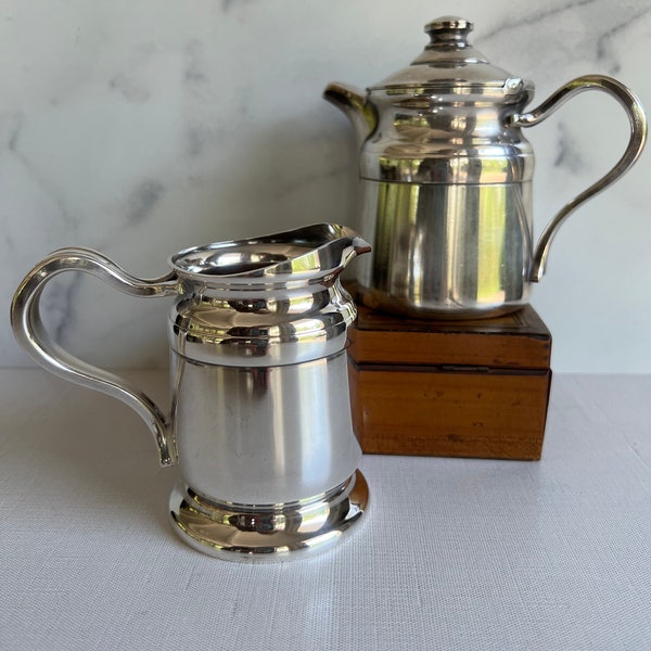 Vintage Silverware Teapot/Coffee Pot with Matching Pitcher, Reed & Barton, Silver Soldered, Vintage Silver plate, Vintage Hotel Silver