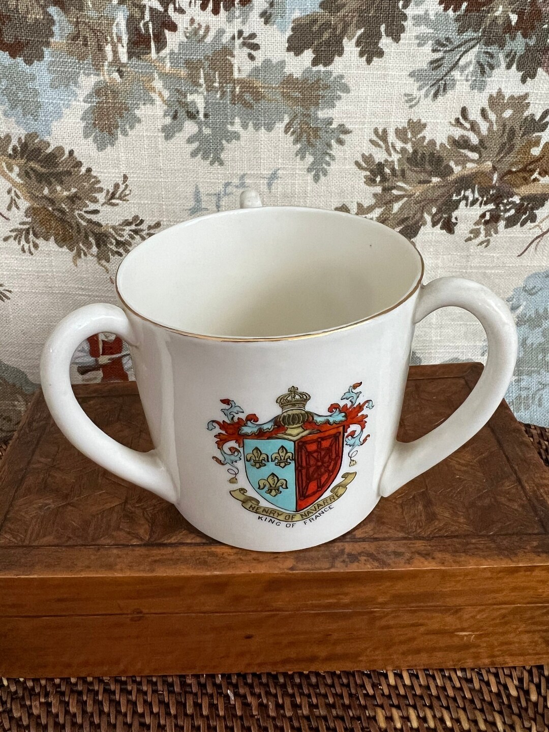 Rare Full Sized Antique WH Goss Tri-handled Porcelain Cup, Crests ...