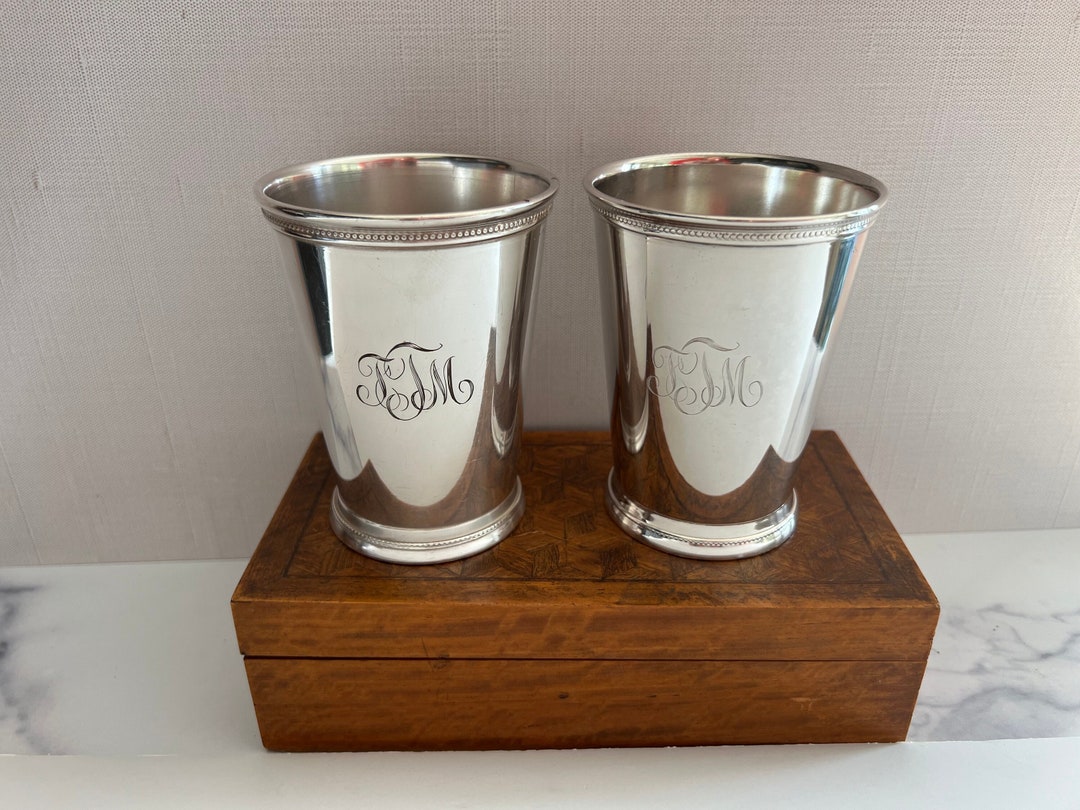 Vintage Silverplate Mint Julep Cups, Pair of Silverplate Mint Julep ...