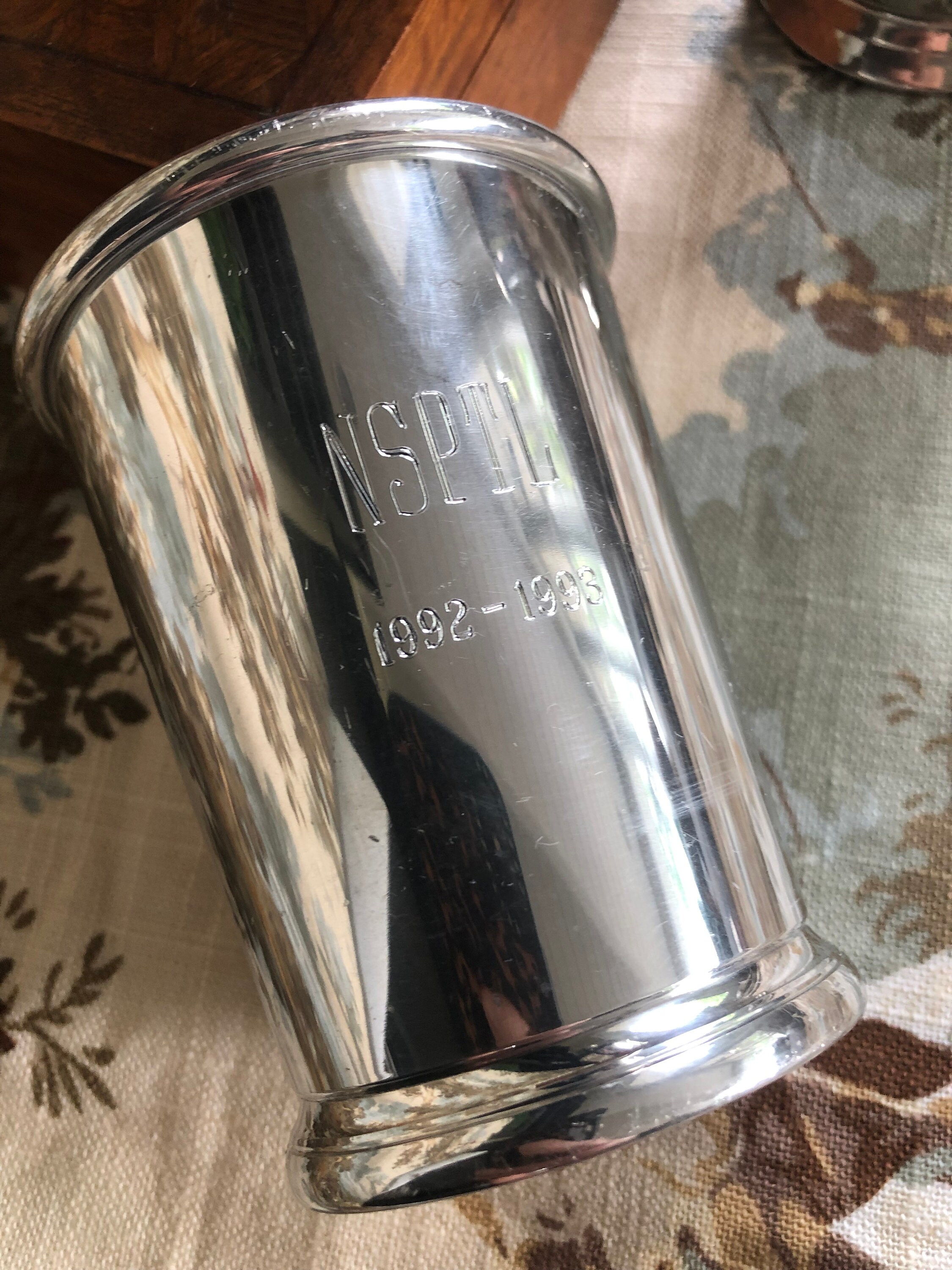 engraved mint julep cups
