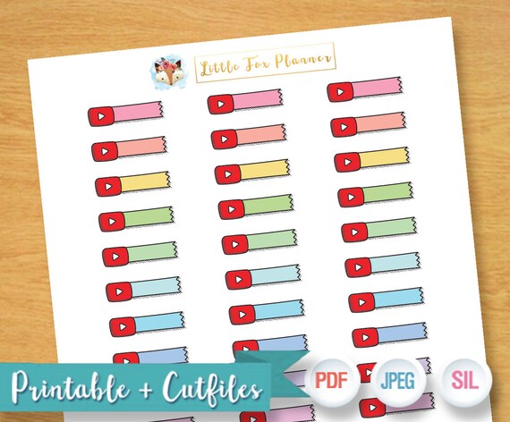 Video Post Reminder Printable Planner Stickers ECLP 