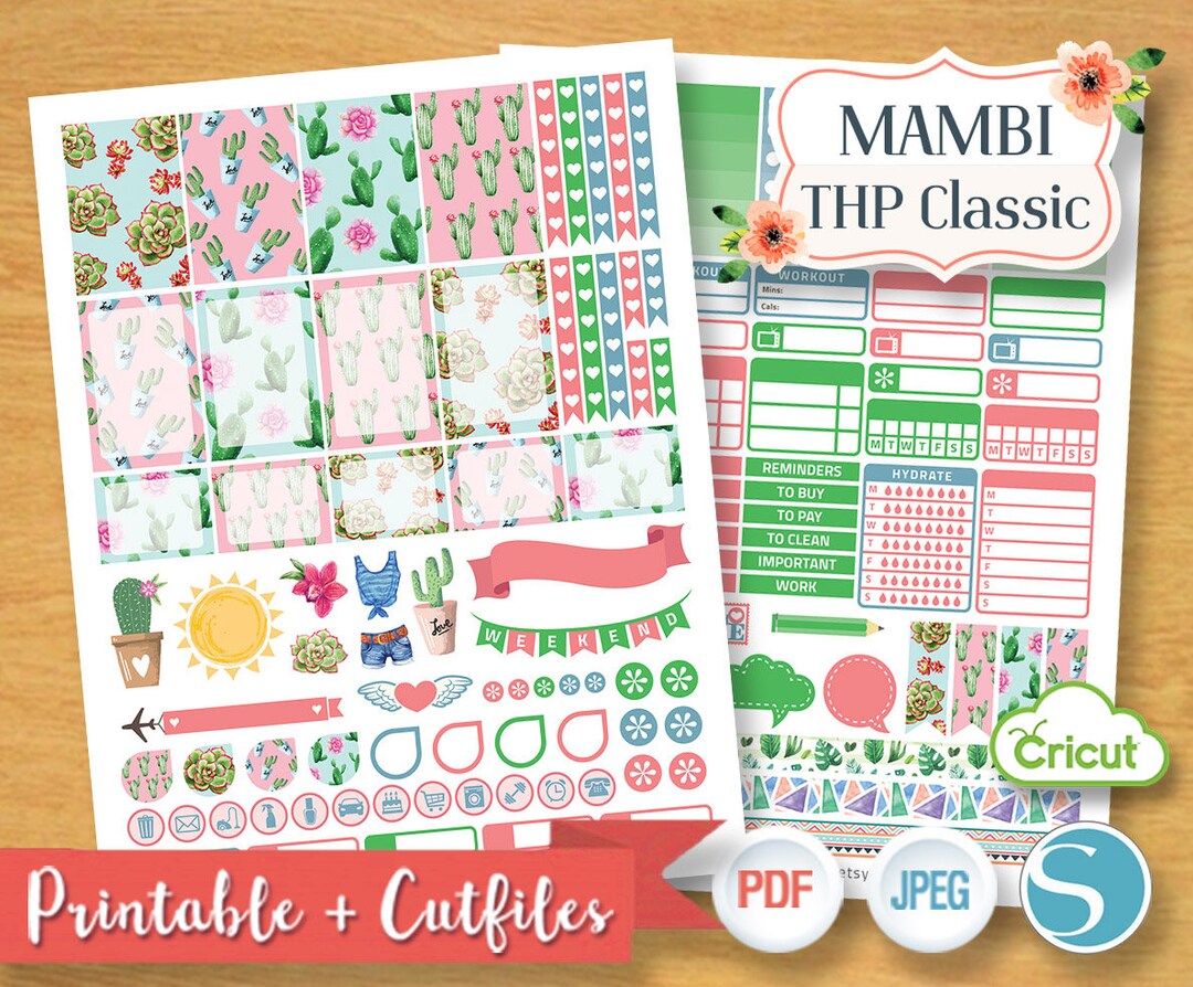CACTUS PLANT Weekly Planner Stickers Sunny Day Summer Kit - Etsy