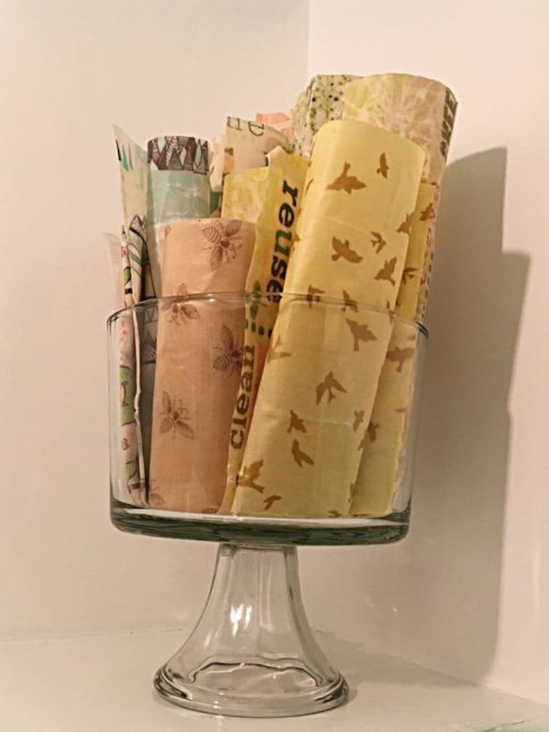 Beeswax Wrappers 3 Pack EcoFriendly Reusable AllNatural Etsy