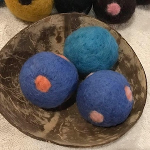Wool Dryer Balls (Designer 3 Pack) Scented with Essential Oils; Eco-Friendly Gifts