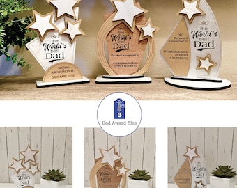 Vatertag Laser-Dateien, Glowforge Vatertagsdateien, Dad Trophy-Dateien, SVG personalisierte Dad-Geschenke, Dad Awards, Laser Dad-Svg-Dateien