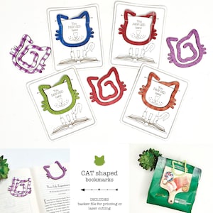 Katzen Lesezeichen Laser-Datei, Katzenliebhaber SVG, Schrott Buster Laser-Dateien, Laser-Promo-Geschenke, Katzen-Dateien für Laser, Katzen-Laserschnitt-Dateien, einfaches svg
